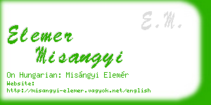 elemer misangyi business card